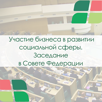 В Совете Федерации состоялось заседание по развитию социальных инноваций